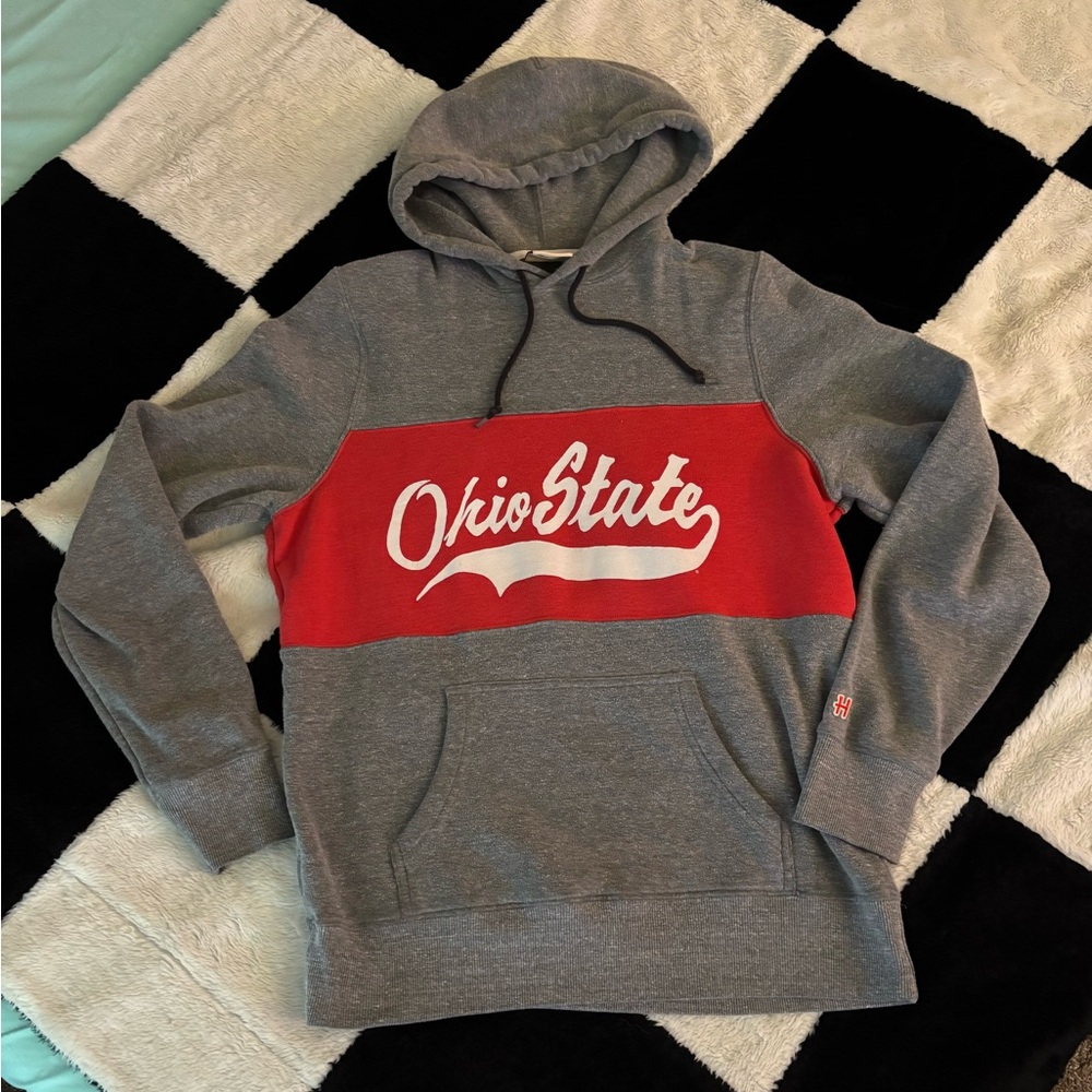 HOMAGE Ohio State Gray and Red Sweatshirts & Hoodies Casual Collection